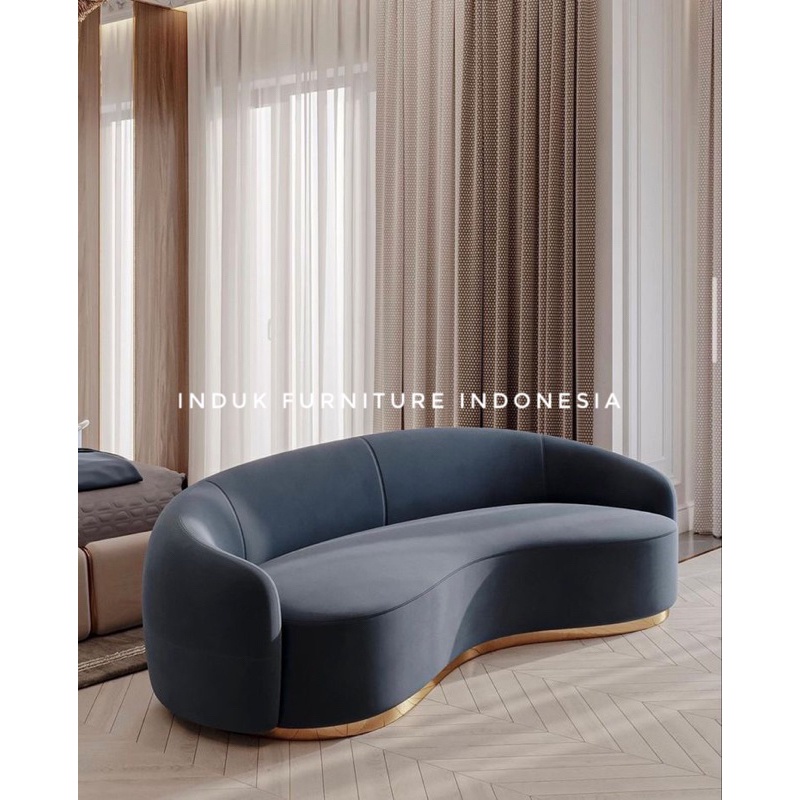 SOFA PEANUT KAKI STAINLESS GOLD