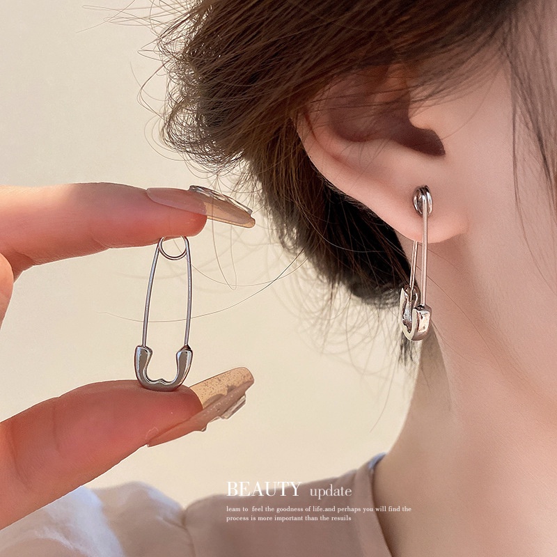 Anting Tusuk Geometris Pin Bahan Alloy Fashion Untuk Wanita