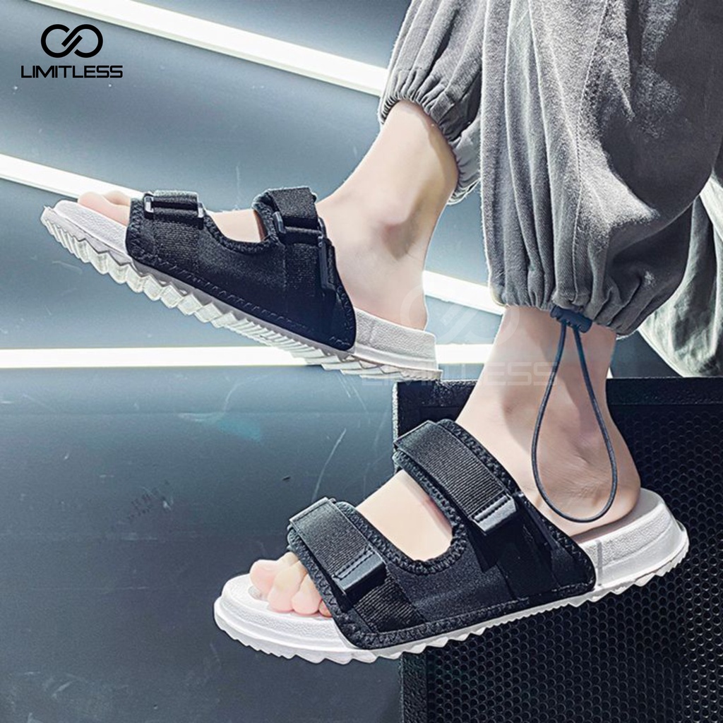 Sandal Pria Slop Dewasa Fashionable Sendal Slide Cowok  Premium Trendy Terbaru 2025 Casual Unisex Kekinian
