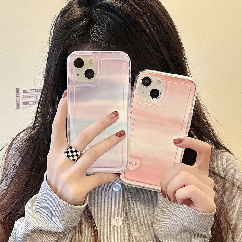 Casing Warna Gradasi Untuk Oppo Realme C20A C21 C21Y C11 C3 C1 C20 C25 C25S C25Y C12 C15 10 9i 8i 8Pro 6i PH 5i 5s 9i U1 Reno 8 7 Lite Narzo 30 20 30A Airbag Shockproof Cover