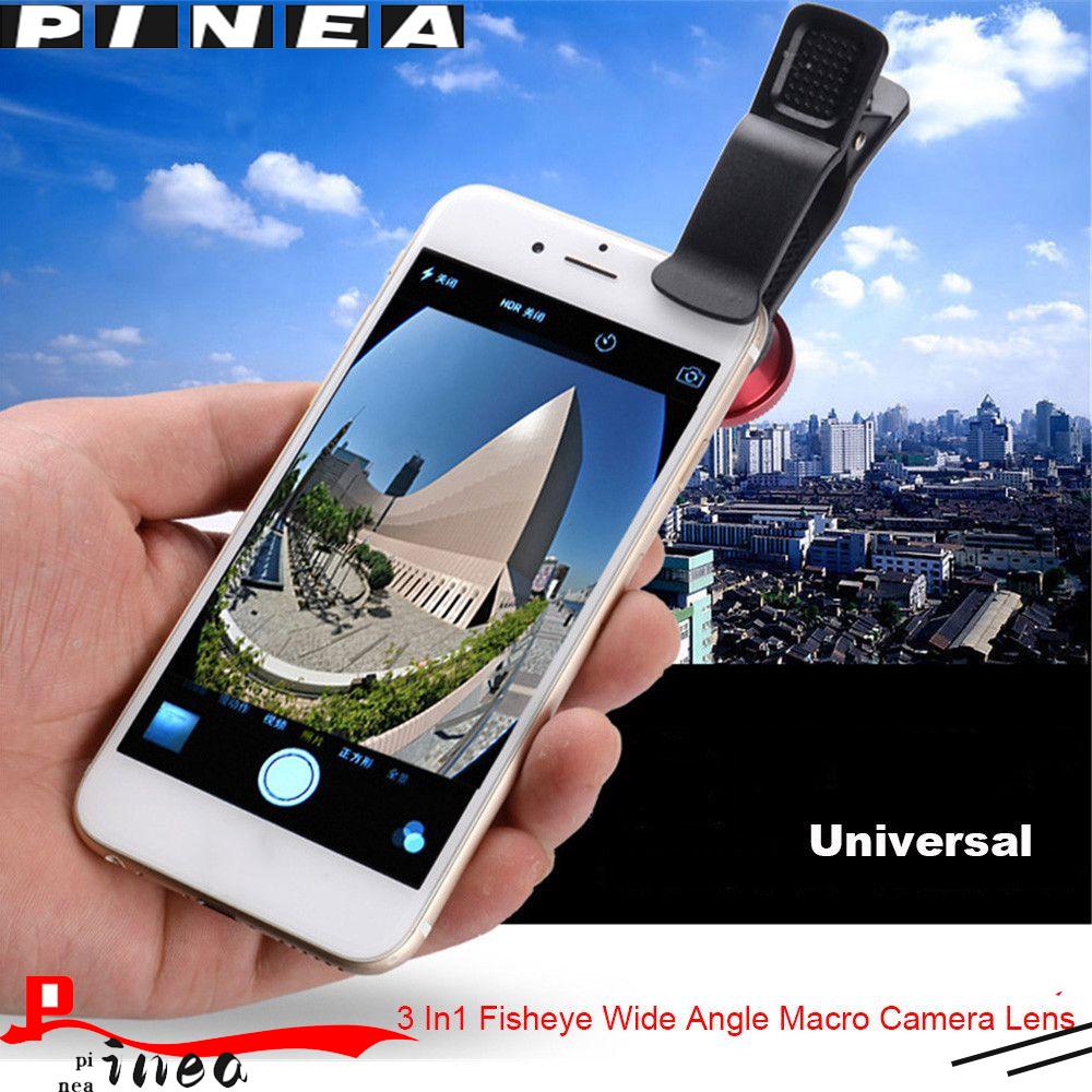 Kit Lensa Kamera Nanas 0.67X Lensa Hp 3in1 Zoom Fish Eye for Smart Phone