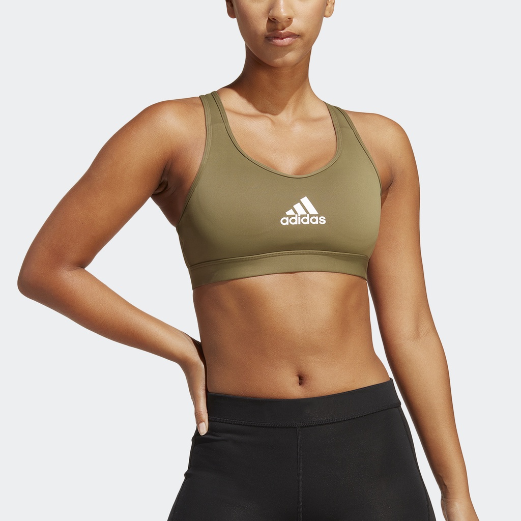 adidas TRAINING Bra Train Medium-Support PowerReact Wanita Hijau HR2893