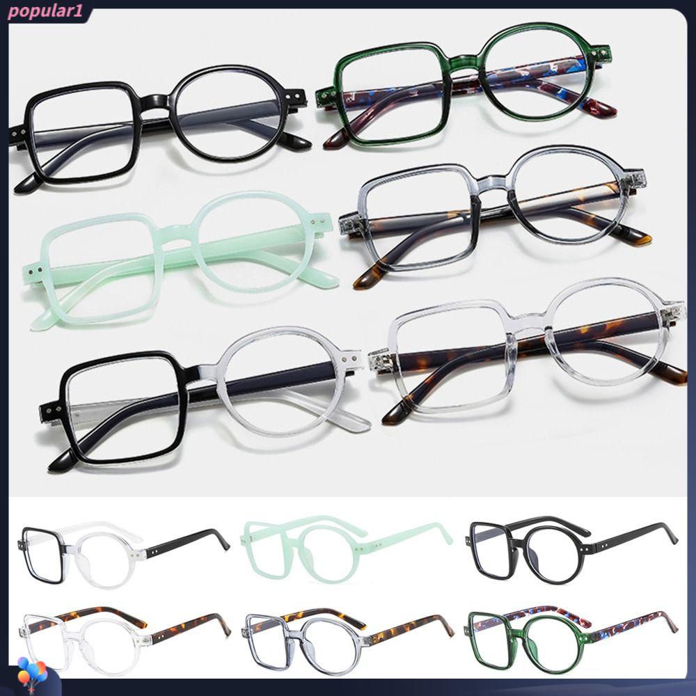 Kacamata Kotak Populer Vintage Vision Care Oversized Optical Glasses