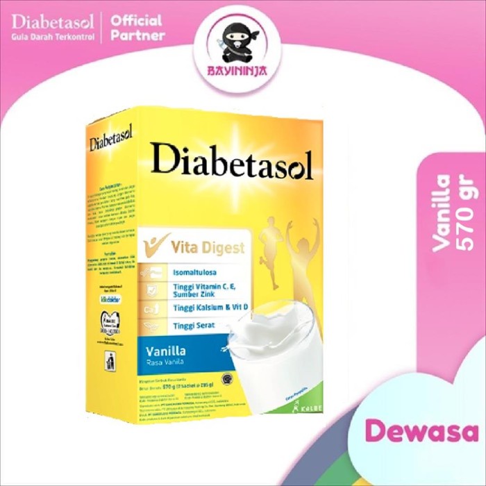 

Promo Terjangkau DIABETASOL Nutrition for Diabetic Susu Diabetes Vanila Box 600g / 600