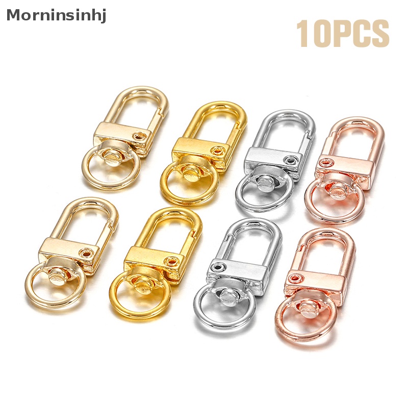 Mornin 10pcs/lot 12*33mm Alloy Rotatable Lobster Clasp Dog Key Chains Buckle Bag Hook Gantungan Kunci Konektor Untuk Membuat Perhiasan DIY Temuan id