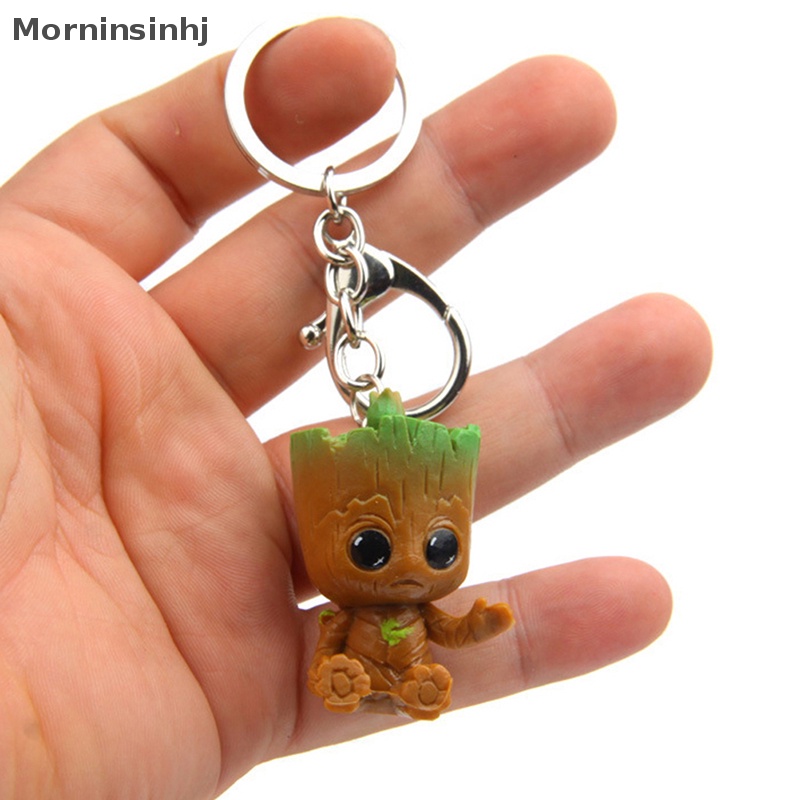 Mornin 4pcs /set Mainan Figure Tree Man Groot Lucu Kreatif Super Hero Groot Gantungan Kunci id