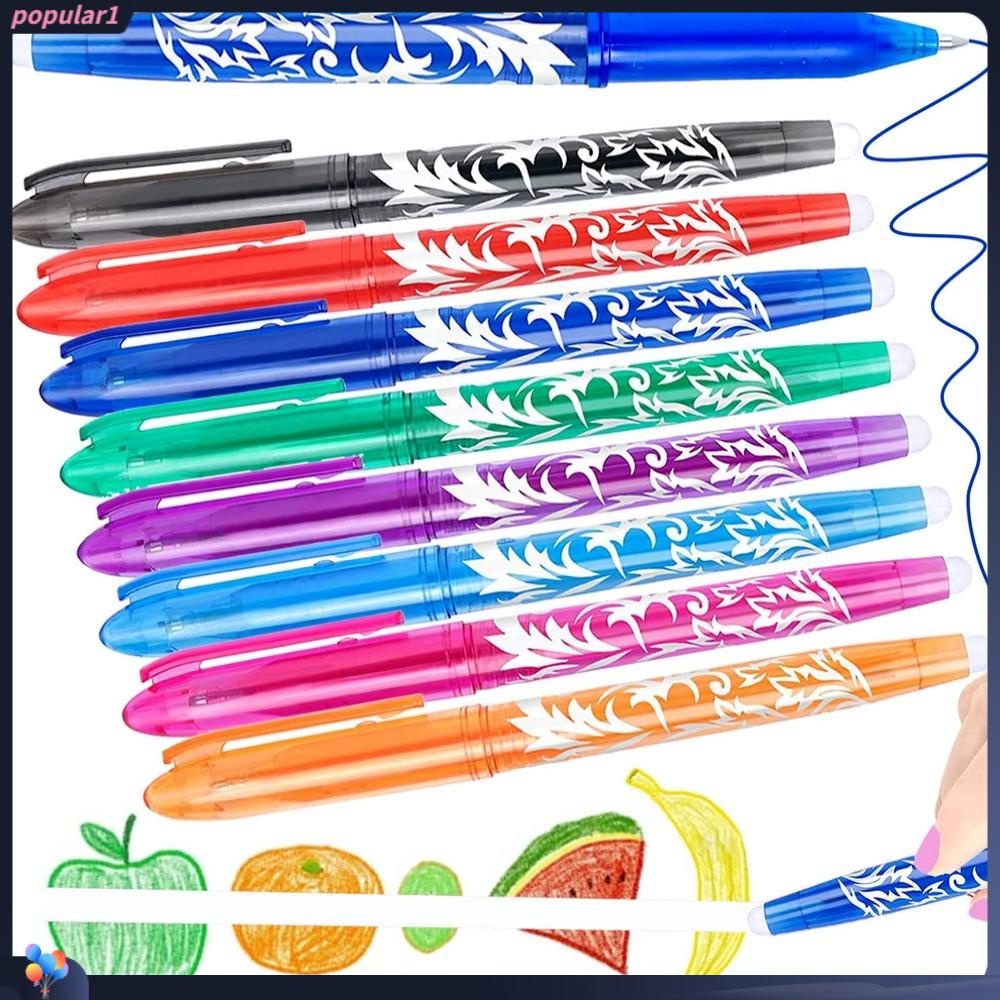 Populer 8Pcs Pulpen Dapat Dihapus Alat Tulis Kantor Alat Tulis Eraser Pen