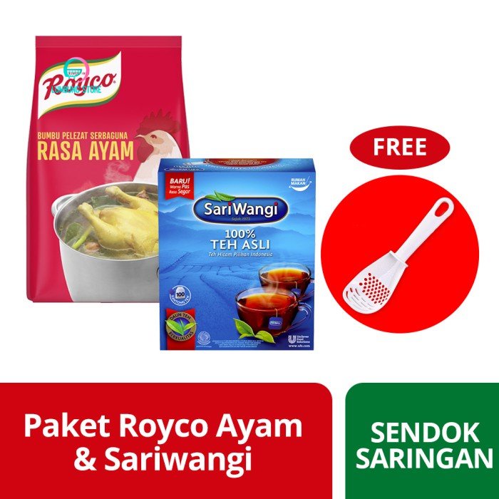 

Paket Royco & Sariwangi Free Sendok Saringan