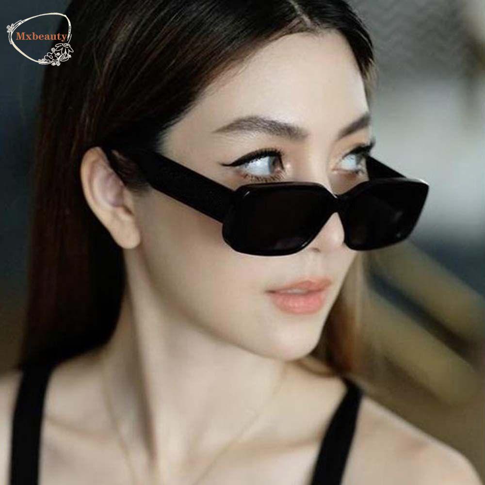 Mxbeauty Kacamata Hitam Persegi Panjang Wanita UV400 Anti-UV Anti-Reflective Rectangle Summer Eyewear Small Frame Sunglasses