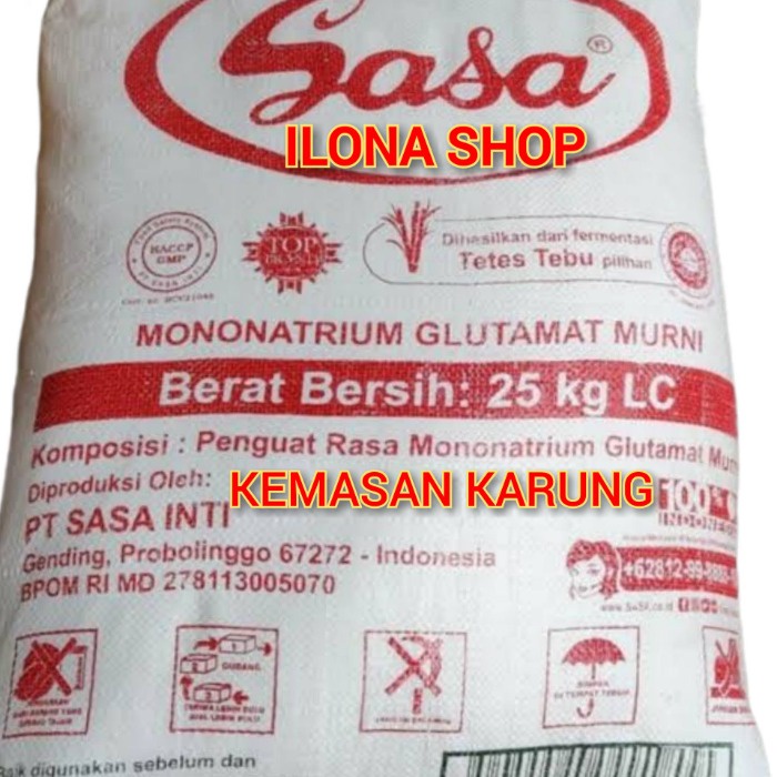 

MICIN SASA 1KG KILOAN / MSG PENYEDAP RASA SASA 1 KG / VETSIN REPACK