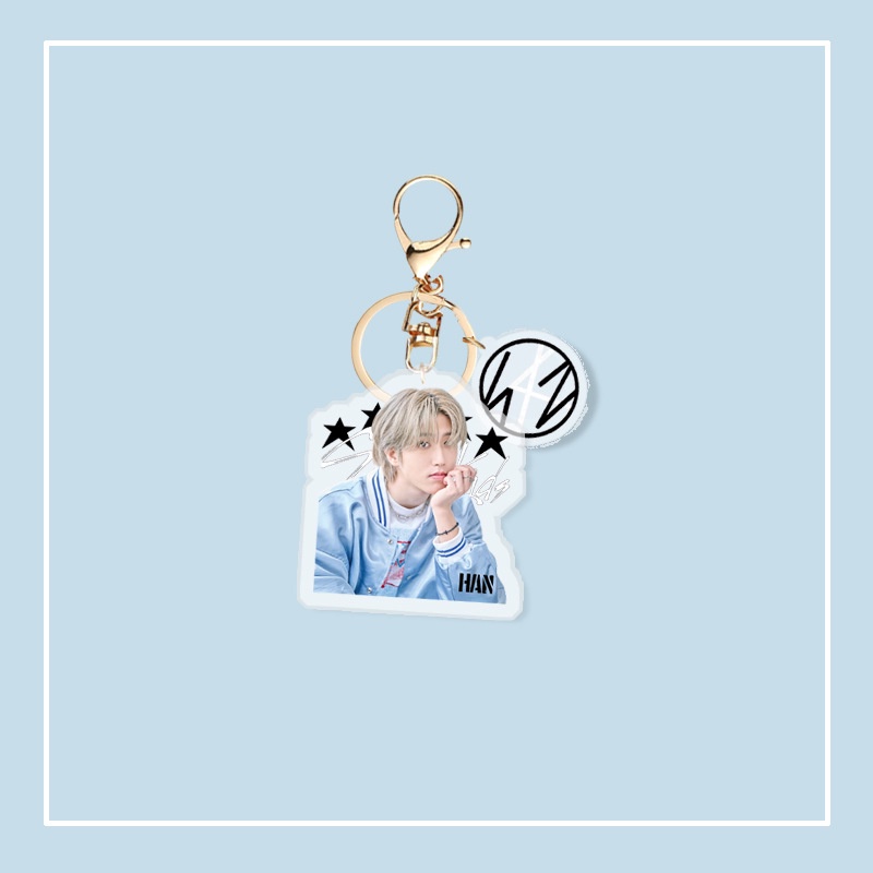 1pc Album Baru STRAY KIDS 5-STAR Acrylic Key Chain Straykids Gantungan Kunci Gantung Atas