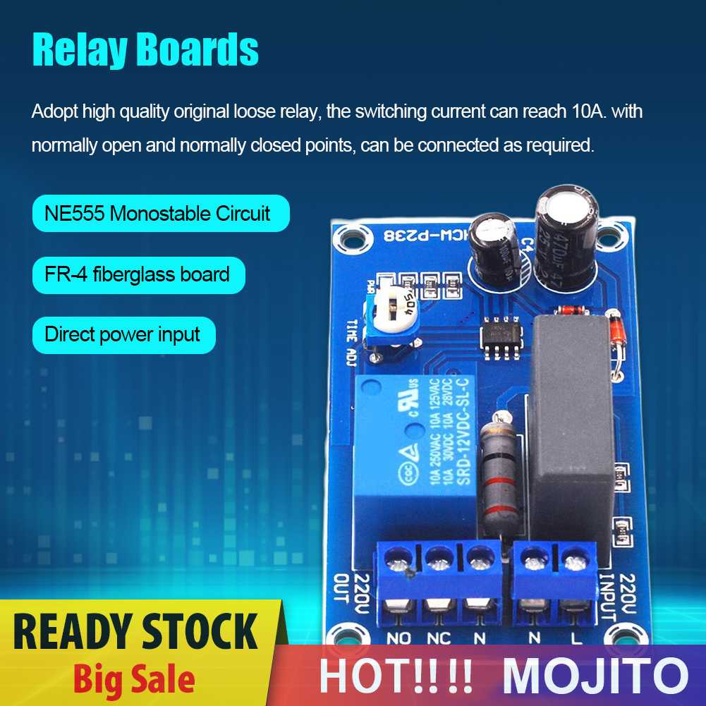 Modul Relay 220V Input Output Switch Relay Module Untuk Lampu Tangga Koridor