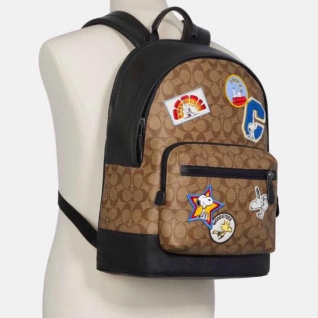 Coach X Peanuts West Backpack In Signature Canvas