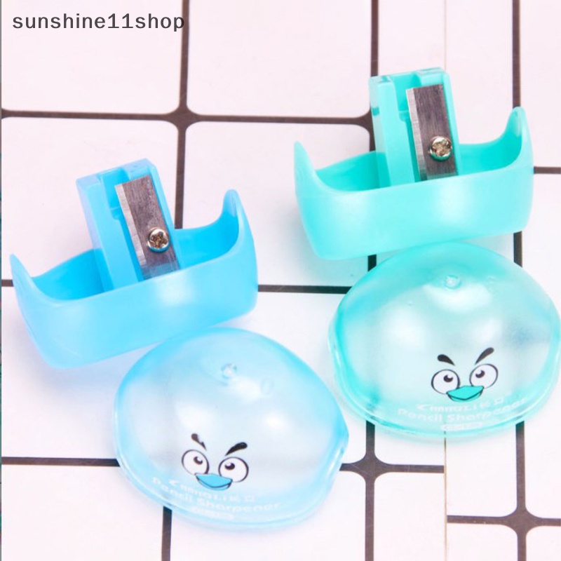 Sho 4pcs Kartun Pensil Pengasah Murid simple pencil sharpener manual Perlengkapan Anak Kecil pencil sharpener stationery N