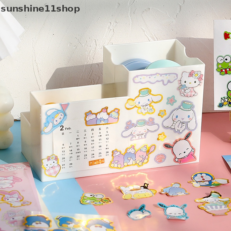 Sho Seri Koleksi Lucu Kartun Hewan Leaflet Pvc Tahan Air Bronzing Stiker Tangan Akun Korea Diy Stationery Sticker N