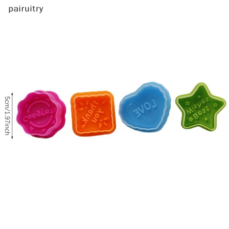 Prt 4Pcs Plastik 3D Kartun Cookie Cetakan Biskuit Cutter Perangko DIY Fondant Plunger Dapur Baking Pastry Bakeware Tools PRT