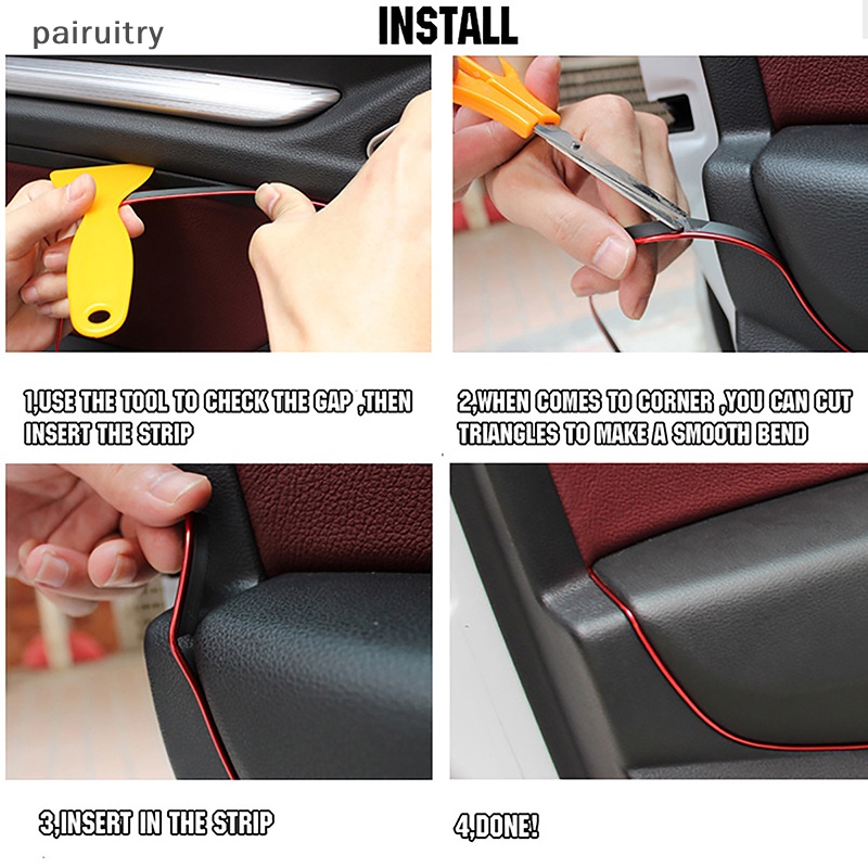 Prt 5M Dekorasi Molding Mobil DIY Dekorasi Strip Fleksibel Alat Bantu styling Mobil PRT