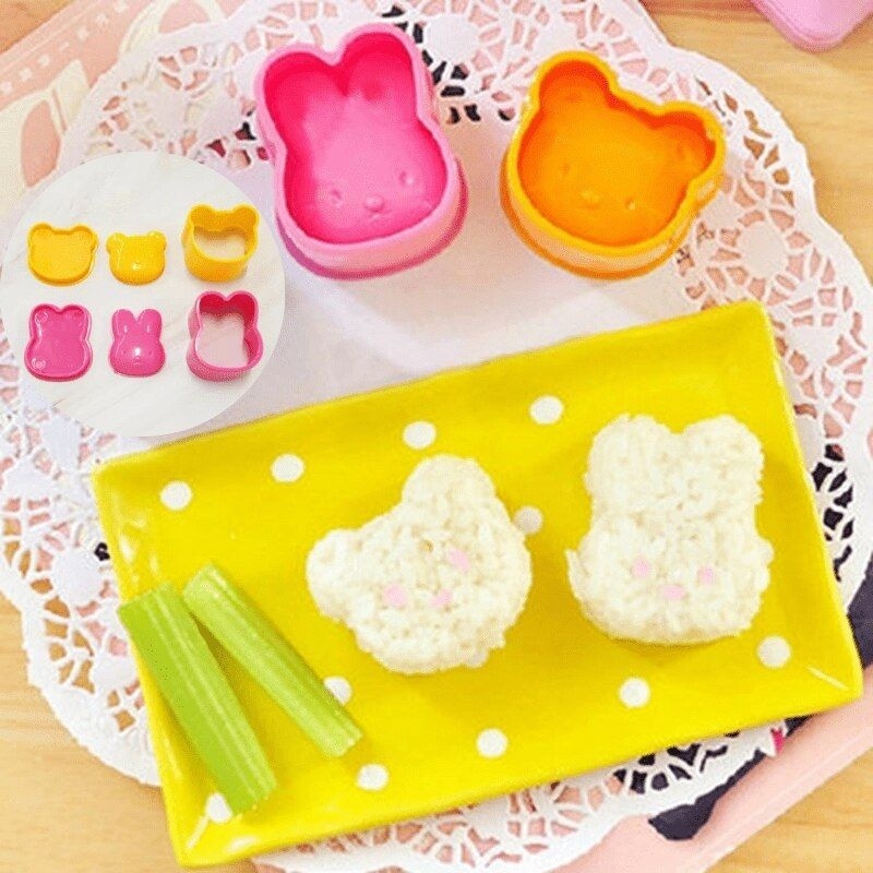 (Pimenova) Cetakan Nasi / Bento  / Rice Mold Cetakan Nasi Dengan Motif Lucu Bento Bentuk Kartun