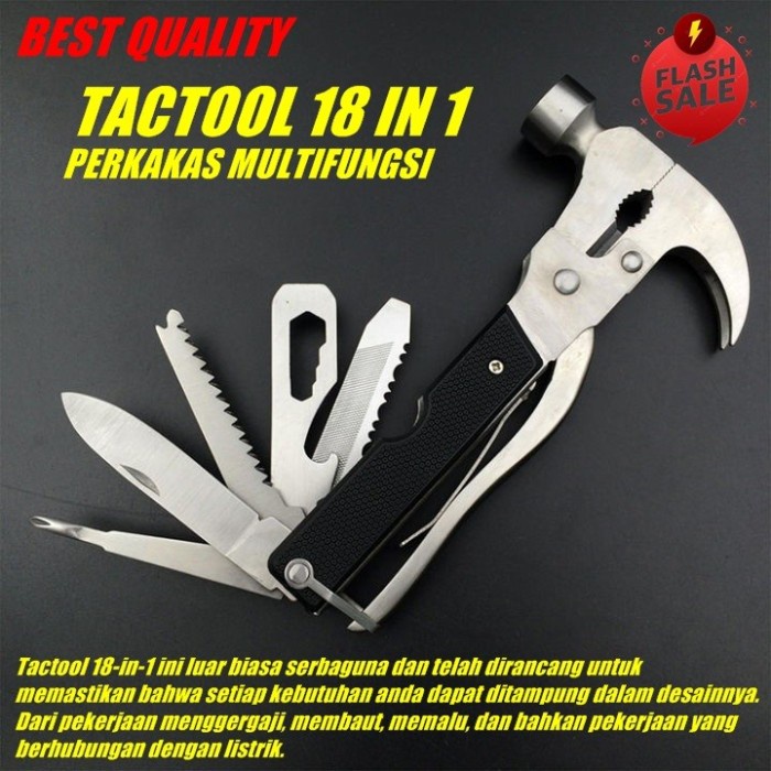alat perkakas pertukangan tac tool  palu obeng tang multifungsi.