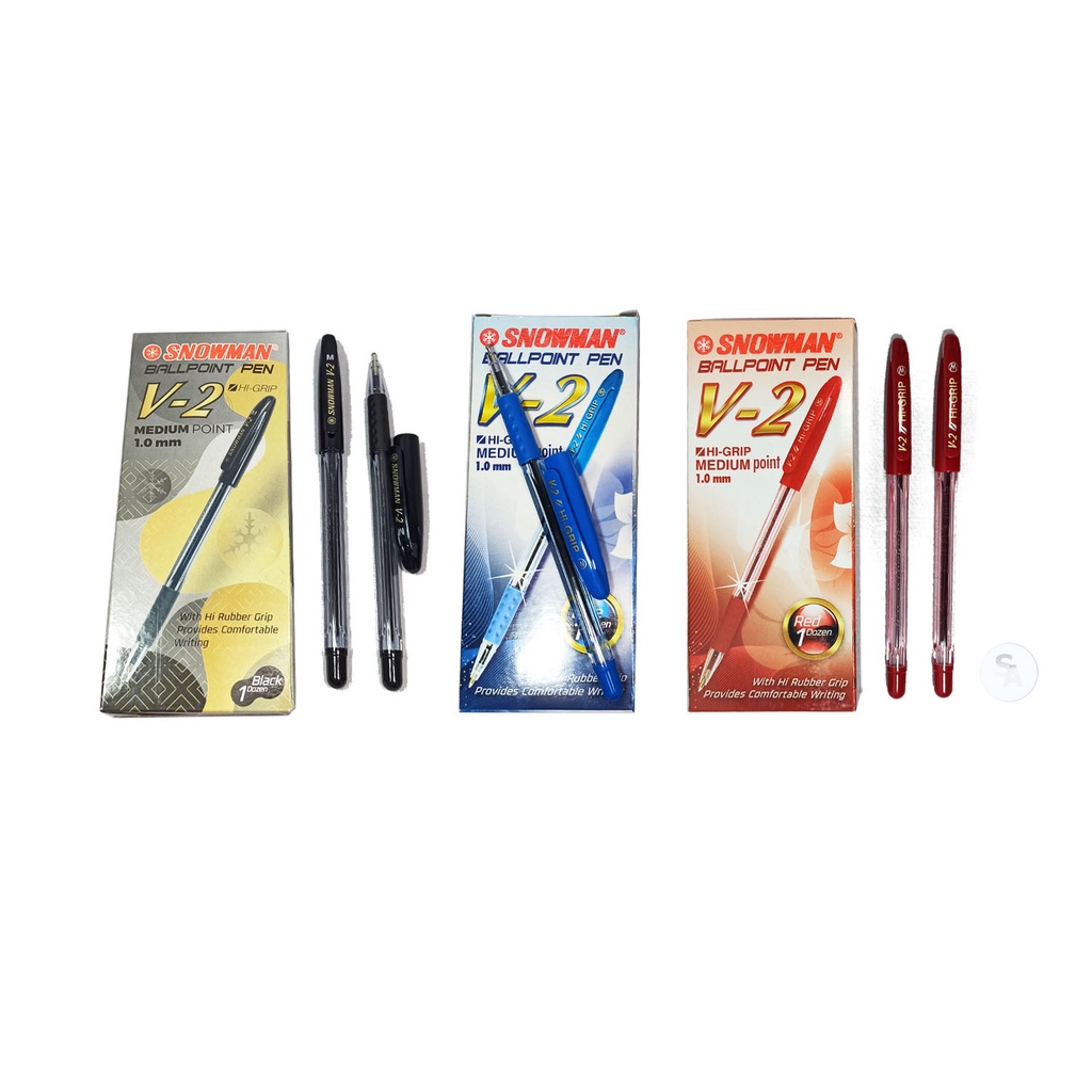 

SNOWMAN - Ballpoint Pen V2 1.0 mm Hitam, Biru, Merah - Pcs