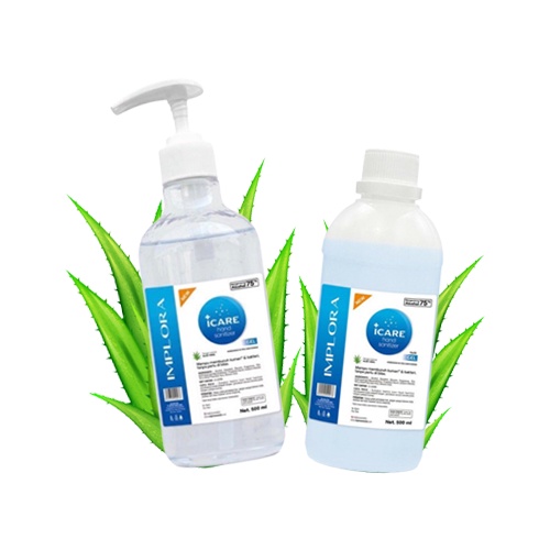 IMPLORA ICARE HAND SANITIZER GEL 500 ml  PUMP AND REFILL Tangan Bebas Virus dan Bakteri Serta Melembabkan