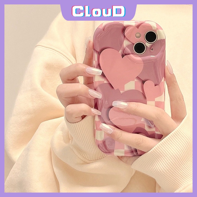 Casing Ponsel Kisi Untuk Redmi9 9T A1 10A 10C 10 9A A2 9C NFC Redmi Note12 9 10 11 8 11s 10S 10Pro Max POCO M3 3D Wavy Curved Edge Glossy Love Heart Shockproof Tpu Soft Cover