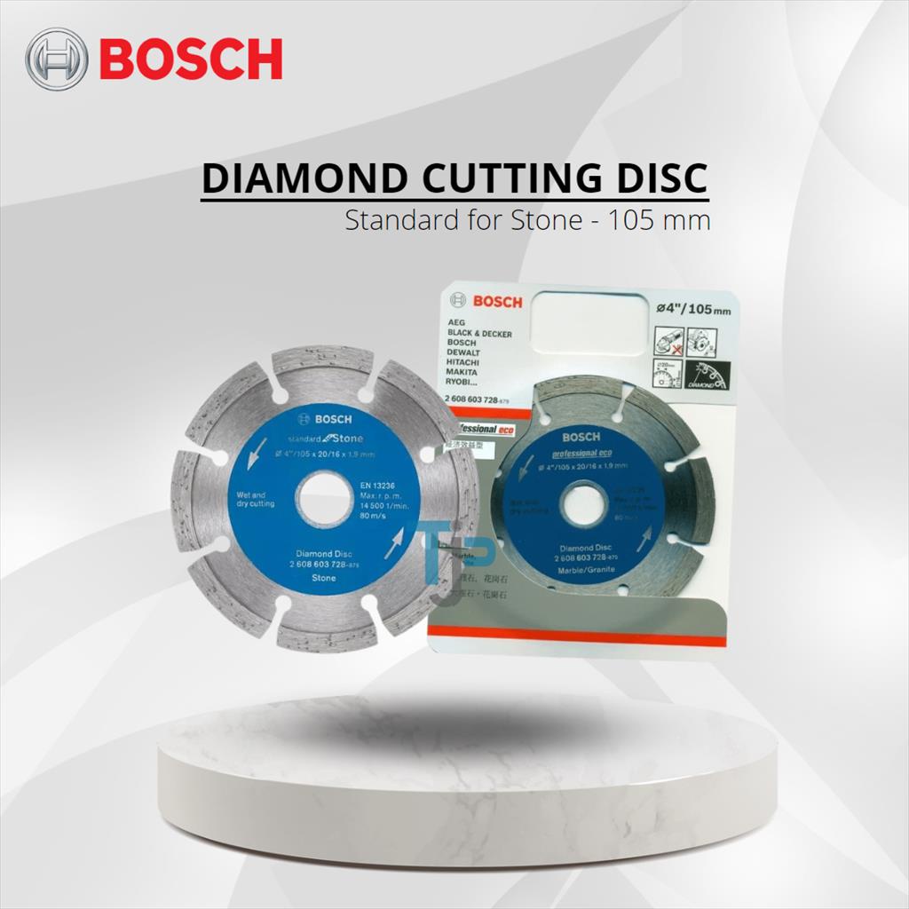 BOSCH DIAMOND CUTTING DISC STANDARD FOR STONE -105mm PN.2608603728