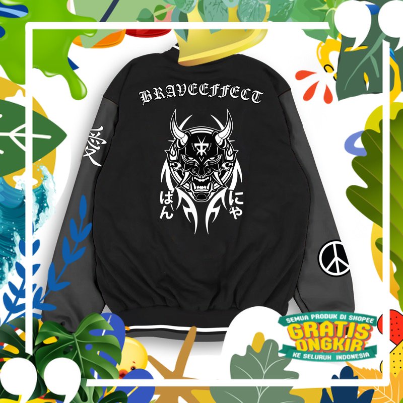 (NEW ARTICLE) BRAVE EFFECT Varsity Jacket Jaket Varsity Vintage Pria Wanita Premium High Quality Dis