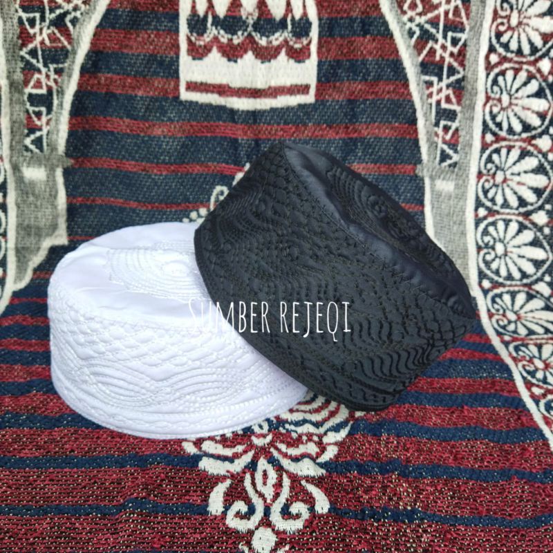 PECI DEWASA HAJI MADINAH | PECI PUTIH | PECI HITAM | SONGKOK DEWASA Peci Haji Putih Polos Peci Madin