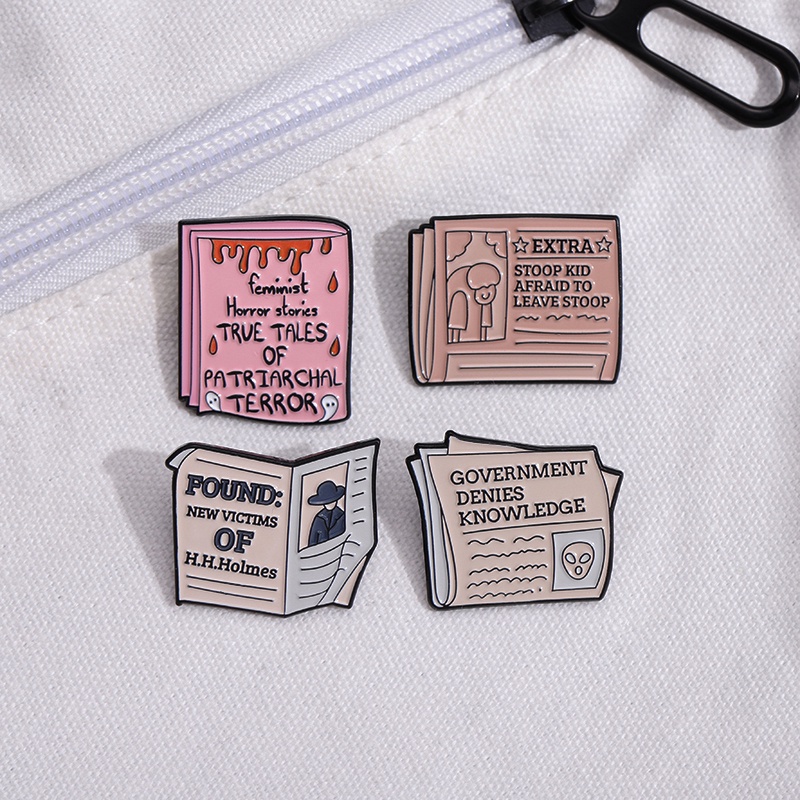 Pink Font I Love God Lapel Pin Lucu Alien Bros Ransel Lencana Hadiah Kostum Aksesori