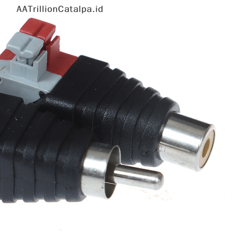 Aatrililioncatalpa Speaker Kawat A/V Kabel Ke Audio Male Famale RCA Konektor Tekan Plug Terminal ID