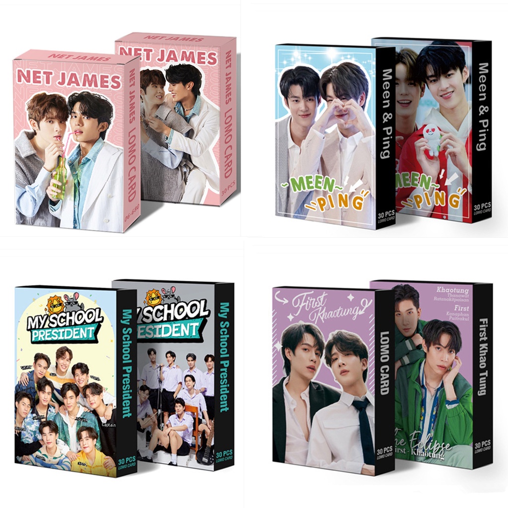 30pcs /box FIRST KHAOTUNG JOONG DUNK Photocards Album MEEN PING NET JAMES My School President Kartu Lomo OurSkyy Thai Star Postcards