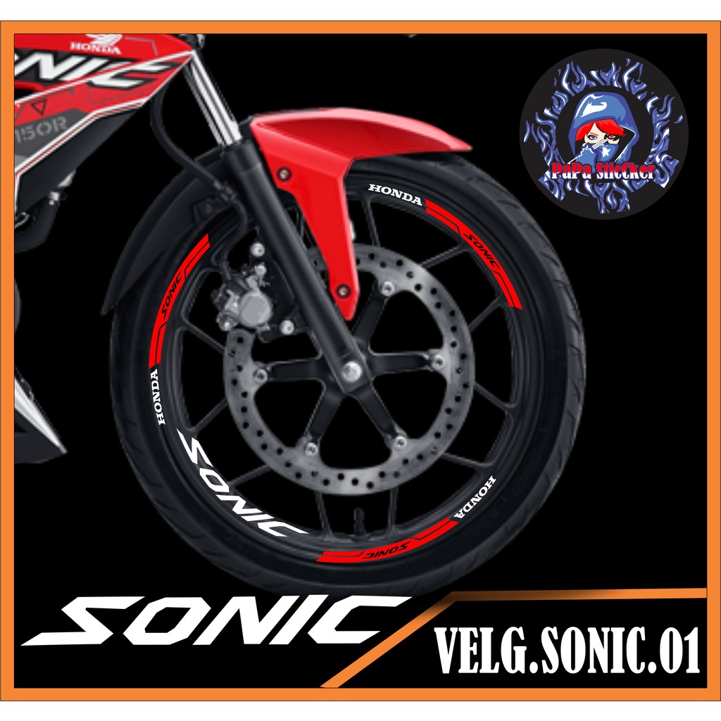 STIKER VELG SONIC CUTTING STICKER VELG SONIC CUTTING VARIASI HONDA SONIC LIS BAN/VELG 01