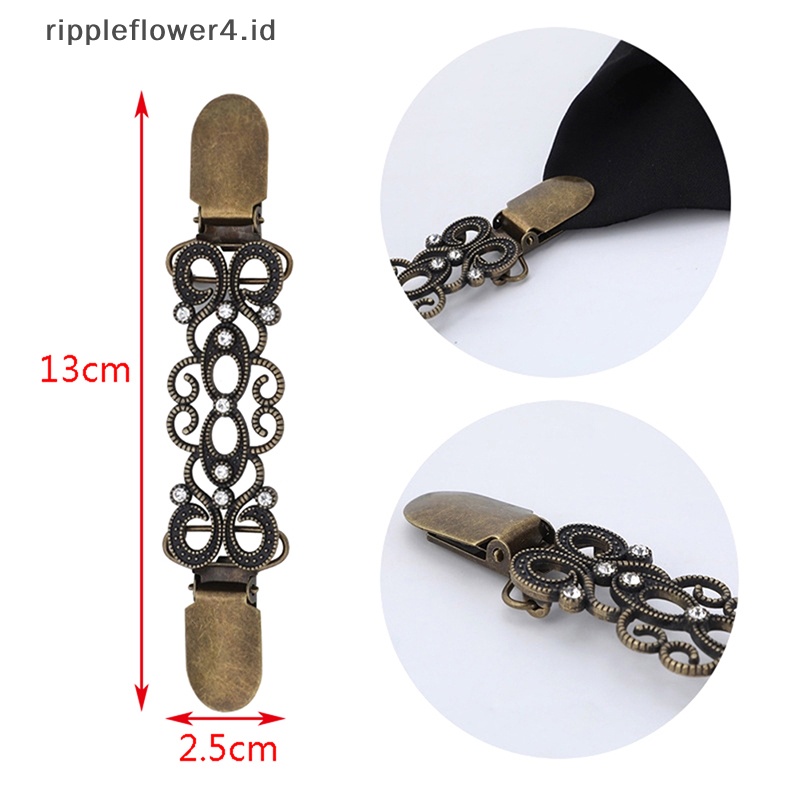 {rippleflower4.id} Sweater Cardigan Klip Mulut Bebek-Jepit Sweater Pin Bros Kerah Gesper Pakaian~