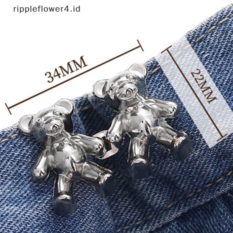 {rippleflower4.id} 1pasang Bear Tighten Waist Button Pin Adjustable Waist Buckle Pengencang Pinggang~