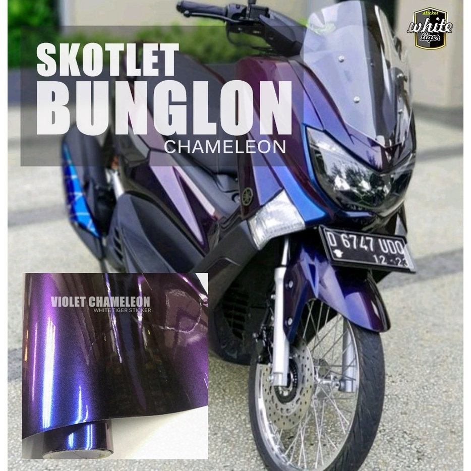 SKOTLET STIKER MOTOR BUNGLON CHAMELEON PREMIUM SKOTLET BUNGLON STIKER BUNGLON SCOTLITE BUNGLON HARGA