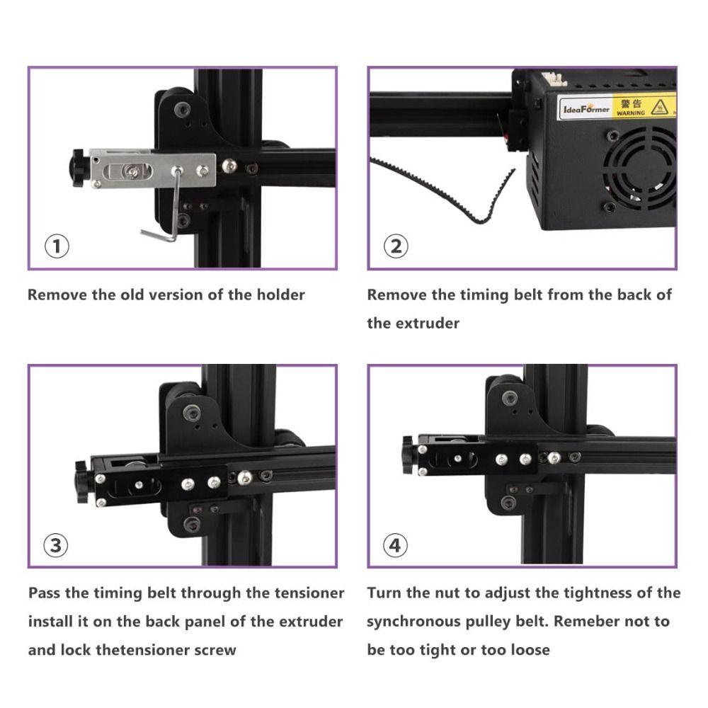 Populer Tensioner Sabuk Printer 3D Auminum alloy Upgrade Banyak Digunakan Untuk Ender3, Ender3 Pro