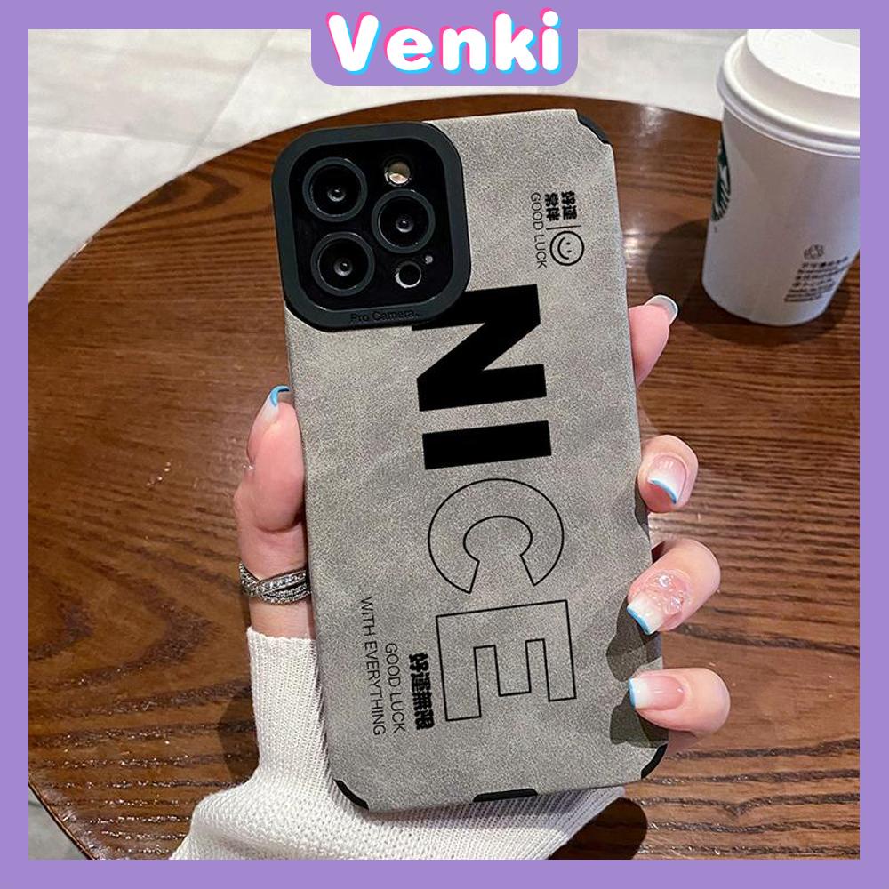 VENKI - Untuk iPhone 11 Case Kulit Dilaminasi Pupil Mata Suede Phone Case Soft Shockproof Airbag Case Pelindung Kamera Sederhana Bagus Kompatibel dengan iPhone 14 13 Pro max 12 xr xs 7 8