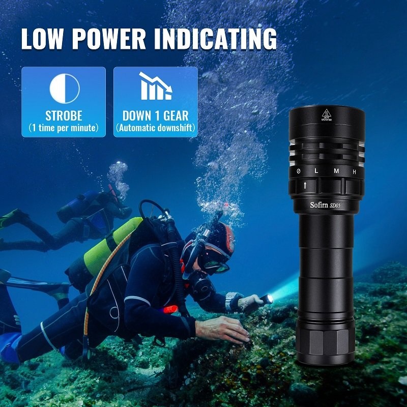 AKN88 - SOFIRN SD05 Scuba Diving Flashlight 3000 LM - Senter Scuba Diving