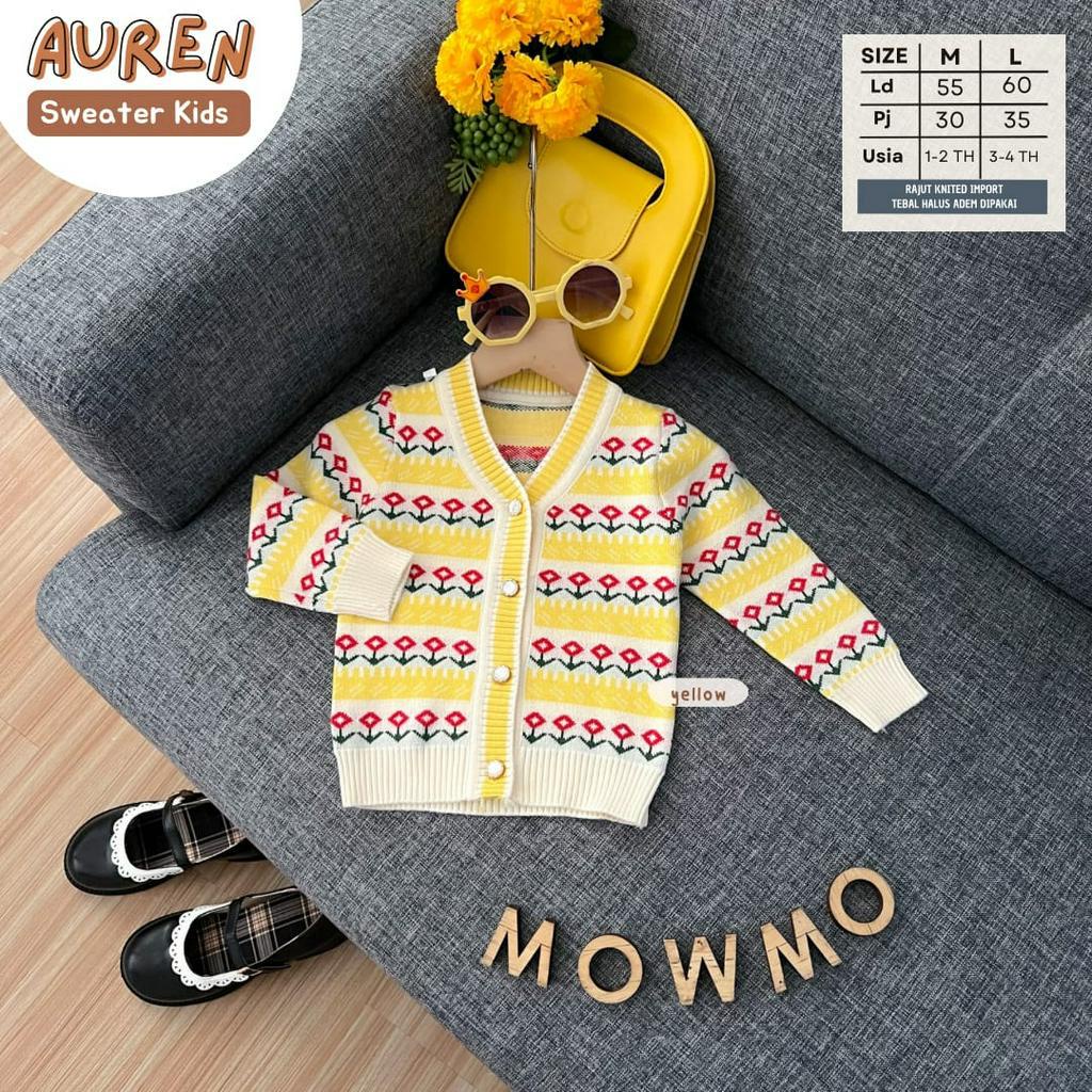 AUREN SWEATER ORI MOWMO KIDS | (M,1-2/L,3-4th) Knit Import Premium