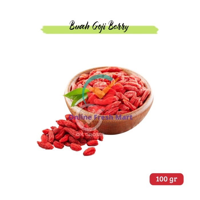 

Goji Berry / buah Gojiberi / Kici / Kechi / Kichi [100 gr] - Online Fresh Mart Denpasar