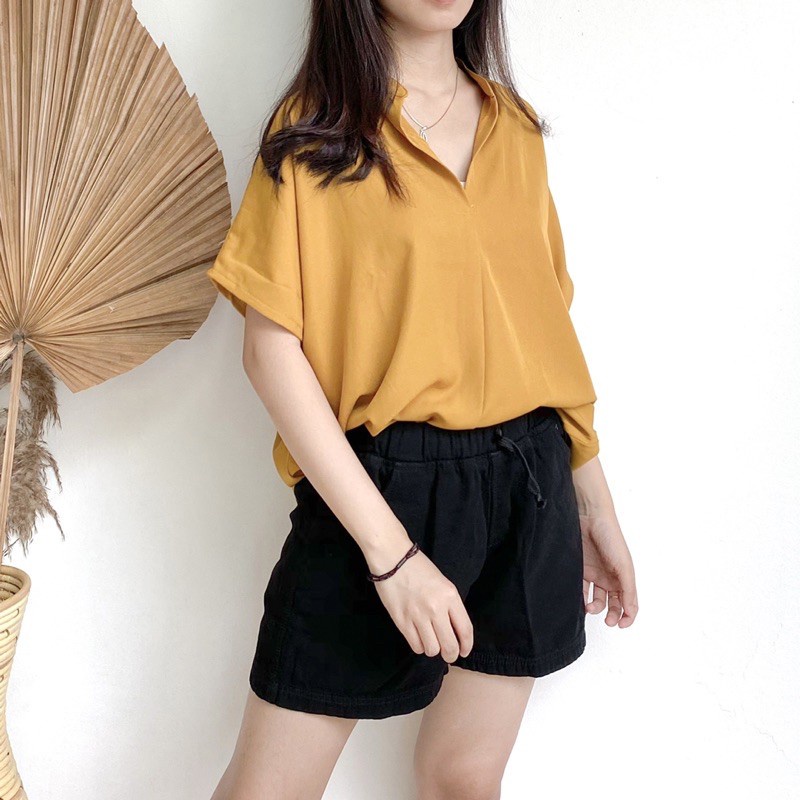 baju wanita/baju kemeja wanita//Atasan Wanita Fashion Termurah Terbaru Darcy Blouse Kekinian 2023 Oo