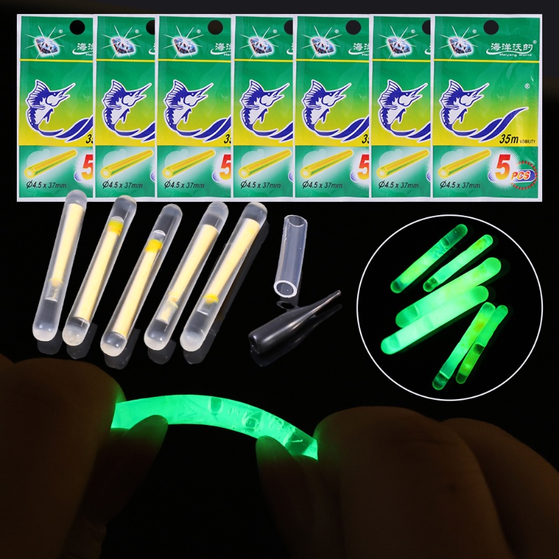 2/5 Pcs Universal Outdoor Transparan Memancing Menandai Luminous Rod/ Portable High Quality Fluorescent Floating Lightstick