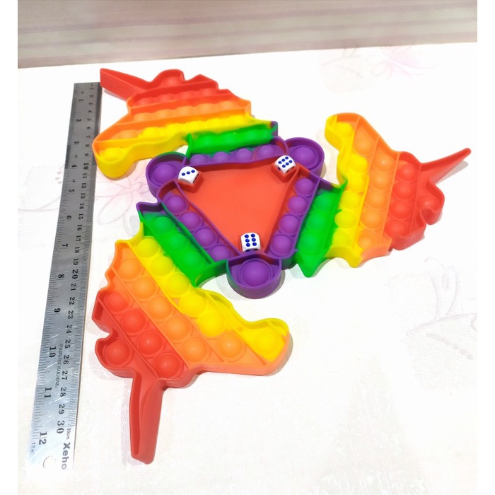 Mainan Pop it Jumbo 30cm Fidget pop it Rainbow Sensory Bubble - UNICORN KPL3