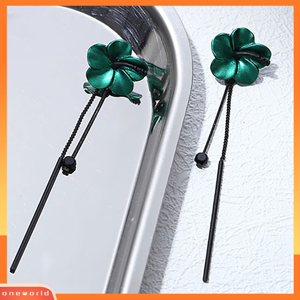 [WOD] Gaya Korea Panjang Bunga Rumbai Anting Wanita Pesta Perjamuan Cocktail Perhiasan