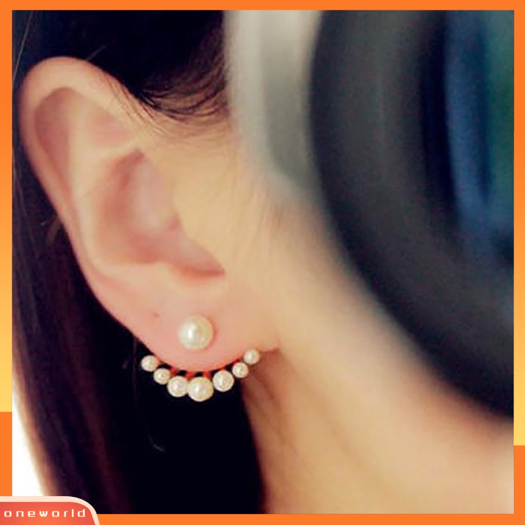 [WOD] 1pasang Stud Earing Cantik Nyaman Paduan Wanita Fashion Ear Stud Untuk Hadiah