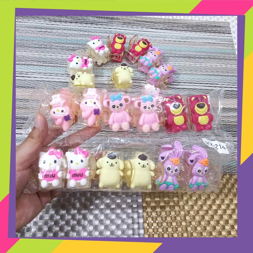 5052 / Paket usaha jepitan rambut anak / Jedai rambut anak motif karakter 12Pcs [ 1Lusin ]