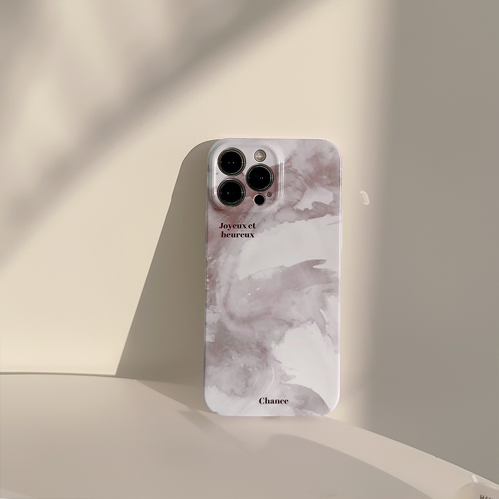 Ins Hitam Putih Marmer Hard Shell Film Fotografi Case Untuk Iphone SE2020 7/8 Plus 14x XR XM 11 12 13 PRO MAX Casing Cover Pelindung AT0325