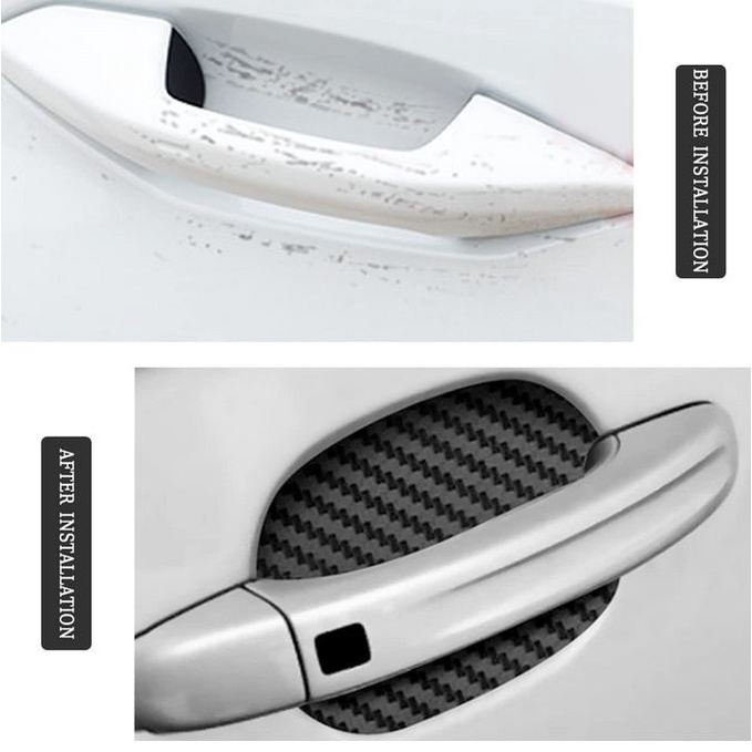Sticker handle outer CARBON mobil stiker pelindung mangkok anti gores