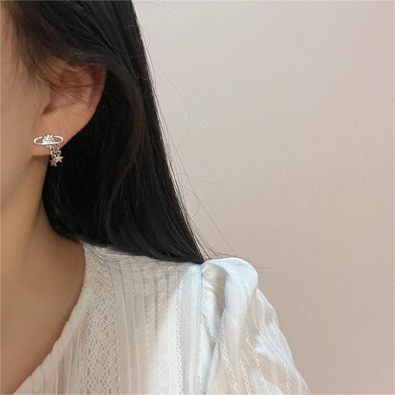 3pasang /Set Set Anting Geometris Ikatan Simpul Bintang Zircon Fashion Alloy Untuk Wanita